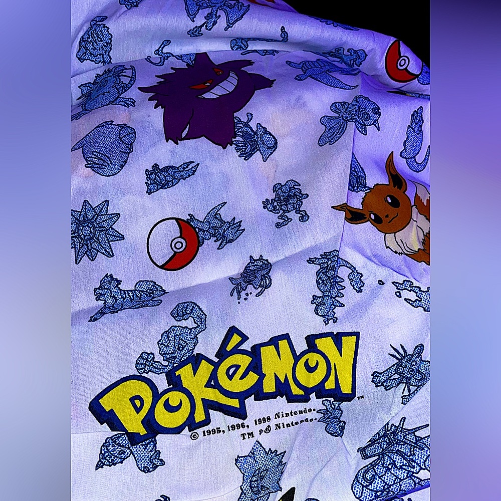 1998 Pokémon Fitted Sheet and Cover Sheet Vintage